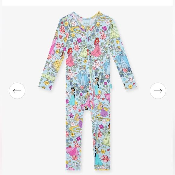 NWT Disney Princess Posh Peanut 3T Convertible Zip Up Romper Pajamas - Picture 3 of 5
